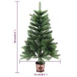 Kunstkerstboom met levensechte naalden 90 cm groen