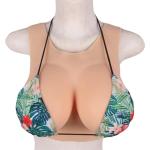 Siliconen borstplaat katoen gevuld E Cup realistische huid siliconen borstplaat zachte siliconen voor crossdressers en mastectomie borst Enhancer 1 ivoor