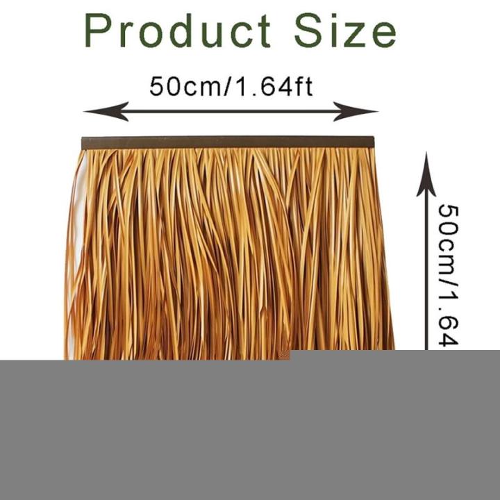 Simulation Thatch Tile Plastic Natural Wild Fake Straw Artificial Fake Thatch Straw Dekoration Bauernhaus Traufe Stroh Pe Flame Retardant Plastic (Farbe: Gelb A,Größe: 2St)