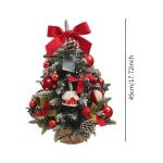 Tisch-Weihnachtsbaum, Mini-Weihnachtsbaum für den Schreibtisch mit Lichtern, dekorativer Kleiner Weihnachtsbaum, Weihnachtsdekoration für die, Style B