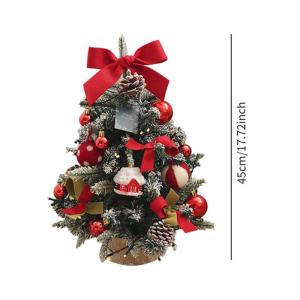 Tisch-Weihnachtsbaum, Mini-Weihnachtsbaum für den Schreibtisch mit Lichtern, dekorativer Kleiner Weihnachtsbaum, Weihnachtsdekoration für die, Style B