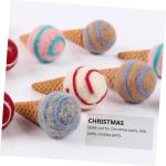 5 stuks ijssalon ijs party achtergrond kerstcadeauzakjes vulling knutselproject van vilt ijs decoratie decoraties voor ijsfeesten pluche dier wolvilt bloemen kunsthandwerk