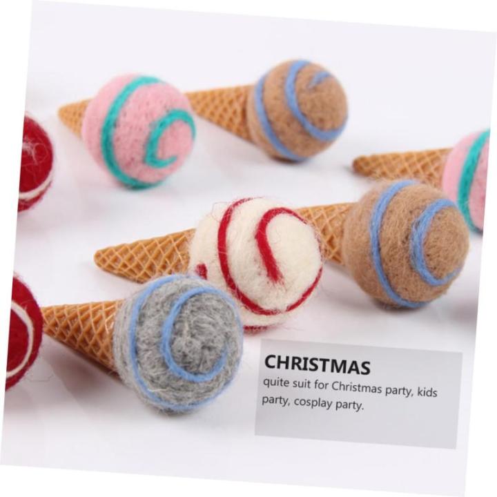 5 stuks ijssalon ijs party achtergrond kerstcadeauzakjes vulling knutselproject van vilt ijs decoratie decoraties voor ijsfeesten pluche dier wolvilt bloemen kunsthandwerk