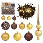 Künstlicher Weihnachtsbaum Klappbar Christbaum Kunstbaum Weihnachten Künstlicher Weihnachtsbaum Dekobaum Tannenbaum für Weihnachten Dekoration 300 LEDs & Kugeln 240 cm Grün und