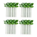 80 STK Rosenstiel künstliche blüten Artificial Künstlicher Blumenstrauß Hochzeitsstraußdraht hojas künstliche Rosen künstlicher Pflanzenstamm simulierte Blumenstiele Draht.