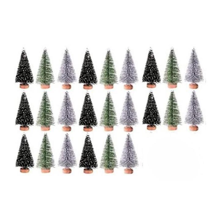 24 Stück Mini Weihnachtsbaum 4.5CM Grün Künstlicher Tannenbaum Klein Christbaum Modell Schnee Frost Bäume Miniatur Tanne Tischbaum Weihnachtsschmuck Desktop Ornamente für DIY 
