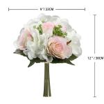Kunstbloemen kunstboeket kunstplant bloemstukken set van 2 hortensia rozenboeket hoogte 30 cm decoratieve plant voor arrangementen feestdag tafel of bruiloft