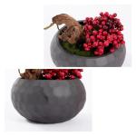 Kunstblumen Künstliche Blumen in Keramikvase – kleine Bonsai-Simulations-Blumenornamente, 33 cm – perfekt für die Innendekoration für jeden Anlass