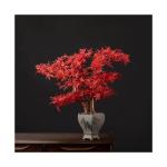 Kunstbonsai-boom bonsai-boom, kunstmatige grenen, bonsai-interieurdecoratie, kunstmatige bonsai-planten voor interieur, kantoordecoratie (rood) kunstbomenplanten (kleur: a)