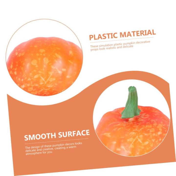 8 Sätze Künstlicher Kürbis Mini-kürbis-Requisiten Halloween-Kranz Halloween Kürbis Halloween Pumpkin Nachgeahmte Kürbisstütze Naturgetreues Kürbisdekor Plastik Yellow 10 St