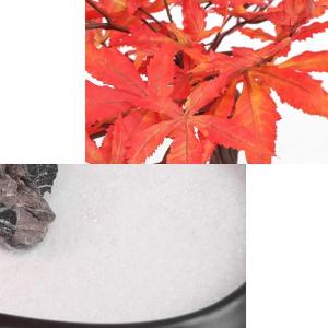 Künstlicher Bonsai-Baum Künstlicher Bonsai-Ahornbaum, 34,9 cm, künstliche Topfpflanze, Schreibtisch-Display, gefälschte Baum-Topf-Ornamente, Bonsai-Pflanze for Zuhause, Büro, 
