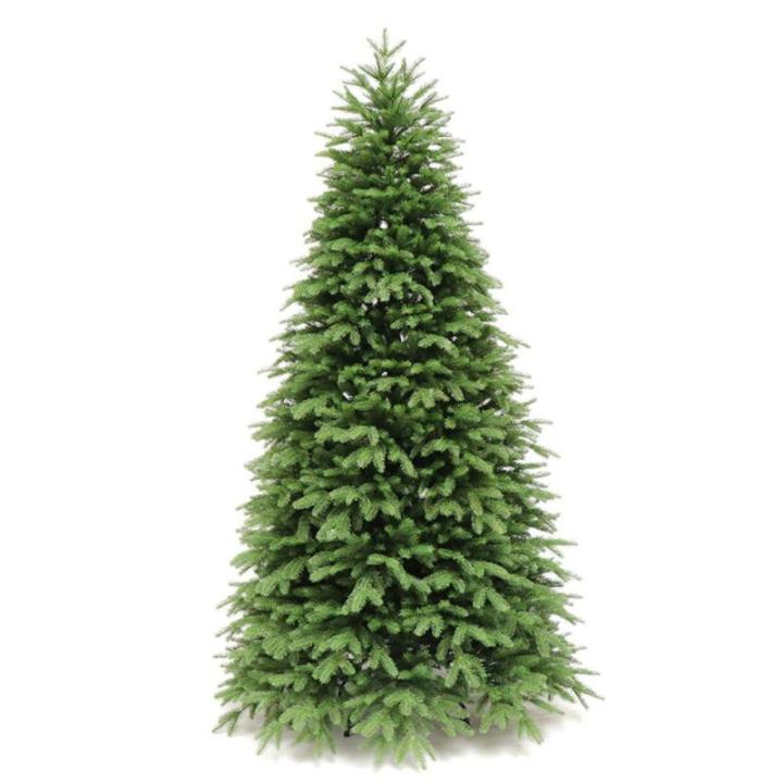 Weihnachtsbaum aus grüner PVC-Kiefer, 300 cm, unbeleuchteter künstlicher Weihnachtsbaum für den Innenbereich, mit Scharnier, schwer entflammbar, schmaler Baum für die Weihnacht