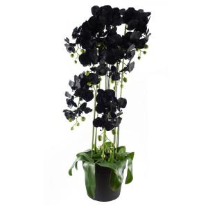 Realistische künstliche Orchideenpflanzen, vollständig getopft