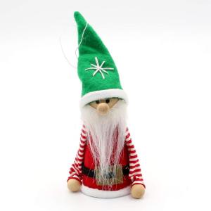 Vilt- / textiel kerstkabouter/kerstmanhulp als boomhanger/hanger in 3-delige set, afmetingen tussen 5 en 12 cm.
