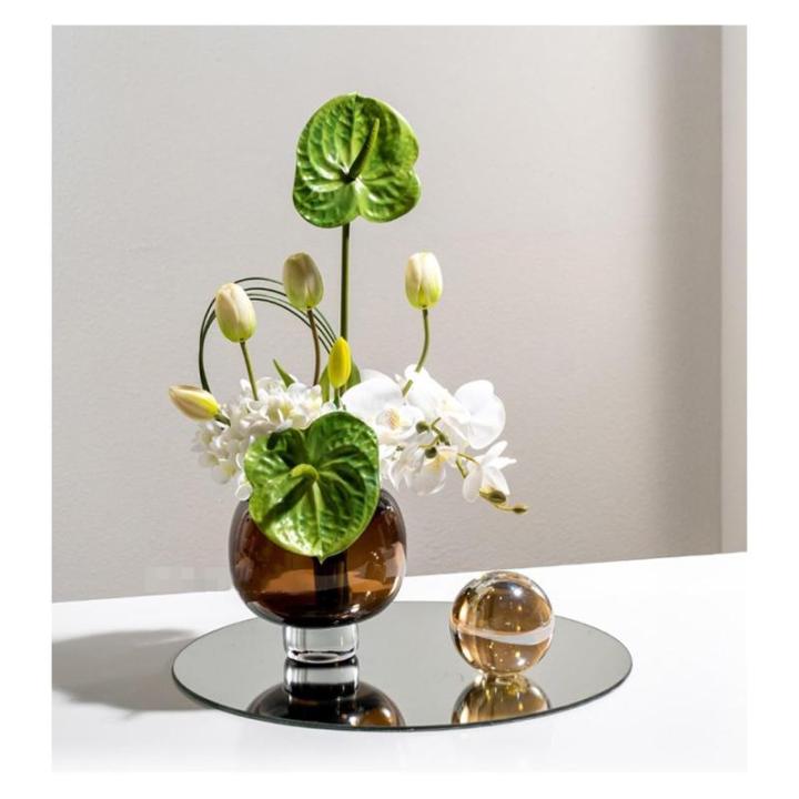 Kunstblumen Modernes künstliches Blumenarrangement aus Glas – Elegante Tischdekoration für Wohnzimmer und Hotels, Blumenarrangement für Tafelaufsätze für jeden Anlass