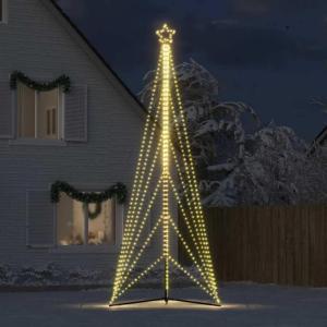 LED Weihnachtsbaum Aussen Kegelform Weihnachtsbaum Metall Groß Warmweiß 861 LEDs Tannenbaum Lichterbaum Weihnachtsdeko Aussen Weihnachtsbaum Tanne 478 cm