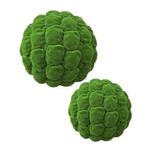 2 Stück Gartenmoos Verzierungen Grüne Moosbälle Künstliche Moosbälle Dekorative Moosbälle Moosdekor Grünes Weihnachtsmoos Dekorative Mooskugel Grünes Dekor Moosimitat