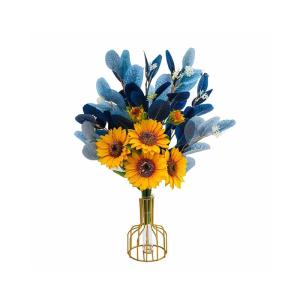 Kunstblumen Künstliche Blumen, künstliche Blumendekoration, Ornamente, Seidenblumenstrauß mit Vasen für Tischaufsatz im Wohnzimmer für jeden Anlass