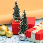 künstlicher Weihnachtsbaum Mini Tannenbaum kleine Miniatur Tanne Miniatur Weihnachtsbaum Zeder Weihnachtsbaum grüner Weihnachtsbaum künstlicher Baum Tannenbaum mit Schnee für W