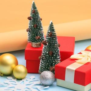 künstlicher Weihnachtsbaum Mini Tannenbaum kleine Miniatur Tanne Miniatur Weihnachtsbaum Zeder Weihnachtsbaum grüner Weihnachtsbaum künstlicher Baum Tannenbaum mit Schnee für W