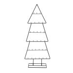 Design metalen dennenboom voor siersieraden - 100 cm - decoratieve kerstboom dennenboom zwart