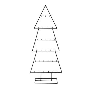Design metalen dennenboom voor siersieraden - 100 cm - decoratieve kerstboom dennenboom zwart