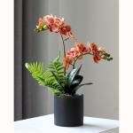 Kunstblumen Künstliche Orchideenblumen, gefälschte Phalaenopsis-Seidenorchideen in Töpfen, Bonsai-Pflanzen, Blumenarrangements für die Hochzeit zu Hause für jeden Anlass