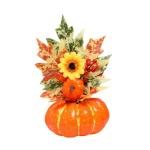 Halloween-Kürbisse, Ahornblätter, Ornament, Herbsternte, Dekor, neuartiges dekoratives Handwerk, Esstisch-Mittelstück für Geschäft und Büro, Style E