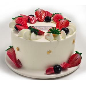 Gefälschter Geburtstagskuchen, realistisch, gefälschte Lebensmittelbäckerei, Laden, Kuchen-Display, Modell, Party-Dekoration, Kunstreplika, Profi-Kuchen, 20,3 cm breit mit Stil 