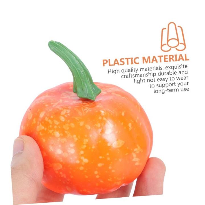 4 Sätze Künstlicher Kürbis Kranz Kürbisse Selber Machen Halloween-Requisiten Künstliche Kürbisdekoration Heimdekorationen Halloween-wohndekoration Yellow Plastik 10 Stück * 