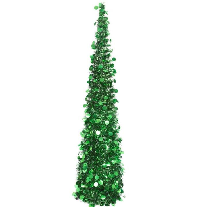 Kunstkerstboom, 1,5 m, opvouwbare pop-up kerstboom met pailletten voor Kerstmis, feestbenodigdheden, huisdecoratie, rood