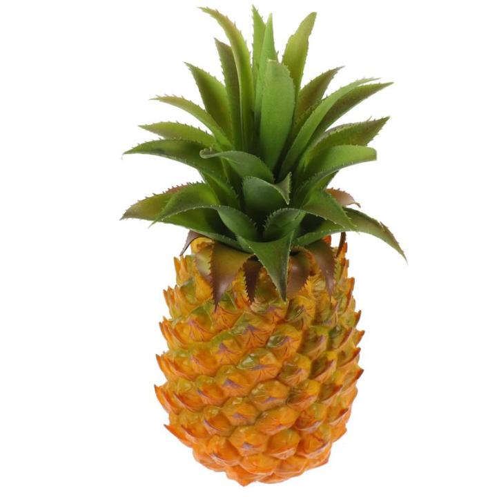 2St simulierte Ananas-Ornamente Küchensimulation Ananas realistische gefälschte Ananasornamente Ananas Attrappe für Schaufenster Kunst Ananas für Hausdekoration Spielzeug Harz