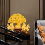 Kristallbaum Citrine Ornament Fortune Tree Lucky Pixiu Ornament Store Company Büro Wohnzimmer Wohnzimmer Desktop Oramentkristall Ornamente Kristall-Feng-Shui-Baum (Size : S)