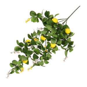 Simulation Zitronenrattan Tischgirlande Ramo De Flores Artificiales Gelbe Girlande Künstliches Grün Künstlicher Zitronenbaumstamm Zweig Der Zitrone Fälschung Anlage Plastik Gre