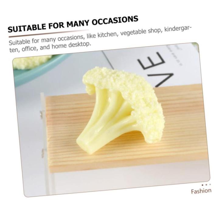 5 Teiliges Blumenkohl Modell Realistisches Spiel Lebensmittelsimulation Gemüse Brokkoli Spielzeug Lebensechtes Gemüse Gefälschte Salatsimulation Brokkolischeibe