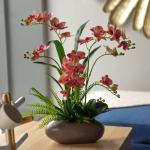 Kunstblumen Künstliche Orchideenblüten, natürliche Phalaenopsis-Orchideen, Bonsai-Fälschungspflanzen, Tischaufsätze zur Dekoration, Kunsttopf für jeden Anlass