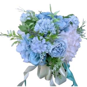 Hochzeitsstrauß for die Braut mit künstlichen Blumen, künstliche Seidenblumen, Ornament, handgehaltenes Rosenblatt-Ornament, Bastel-Dekorationszubehör for die Hochzeit for Vale