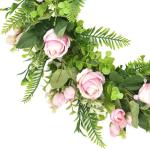 Daisy Rose Blume Kranz Handgemachte Künstliche Blumen Girlande für Front Tür Wand Hochzeit Party Home Dekoration