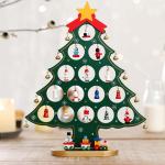 DIY Wooden Mini Christmas Tree Set, Mini Holz Christmas Tree Weihnachtsbaum mit Anhänger, Holz Tannenbaum Klein Weihnachtsbaum, Weihnachtsbaum aus Holz DIY Weihnachtsbaum für Wei