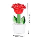 Ornamente Künstlicher Blumenstrauß Pflanzen dekor Dekorationen für Hochzeitszeremonien Fengshui bürodeko büro Dekoration Love Rosenstatue aus Kristall Kristallrose schmücken