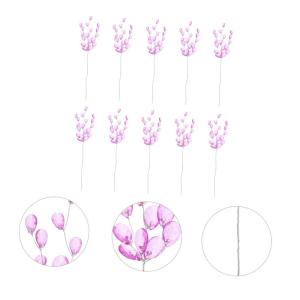 50 Stück Simulierte Dreizackige Künstlicher Blumenstiel Hochzeitsdekorationen Für Die Zeremonie Künstlicher Kranz Hochzeitszubehör Künstliche Blumenzweige Violett Acryl