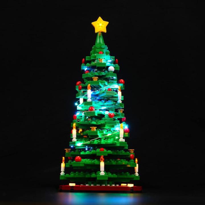 Led-verlichtingsset compatibel met Lego kerstboom (geen model), decoratieve verlichtingsset voor 40573 bouwsteen, creatieve speelgoedverlichting