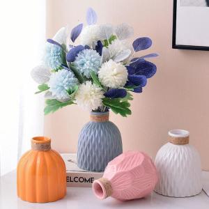 Kunstblumen Künstliche Pflanzen Gefälschte Pflanzen im Topf, künstliche Blumen mit Vase, künstliche Blumen im Topf für die Dekoration des Schlafzimmers zu Hause für jeden Anl