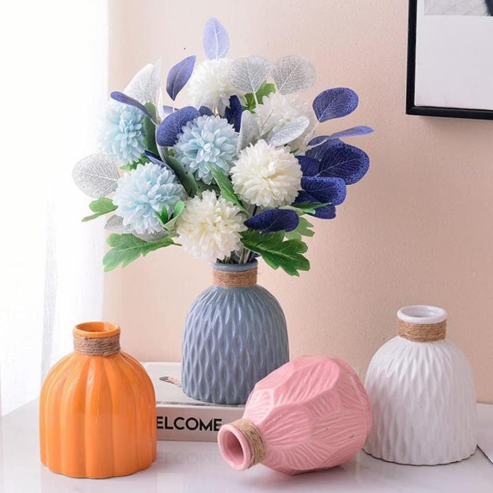 Kunstblumen Künstliche Pflanzen Gefälschte Pflanzen im Topf, künstliche Blumen mit Vase, künstliche Blumen im Topf für die Dekoration des Schlafzimmers zu Hause für jeden Anl