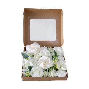 Künstliche Pfingstrosen-Blumen-Kombibox-Set für selbstgemachte Hochzeitssträuße, Tafelaufsätze, Arrangements, Partys, Babypartys, Heimdekorationen