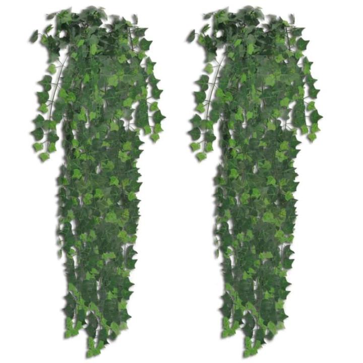 2x Kunstplant Klimop 90 cm Groen Decoratie Kunstbloemen