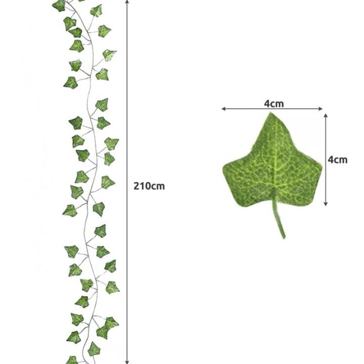 Ivy kunstmatige klimop slinger wanddecoratie 19732, grootte: 12,6 m