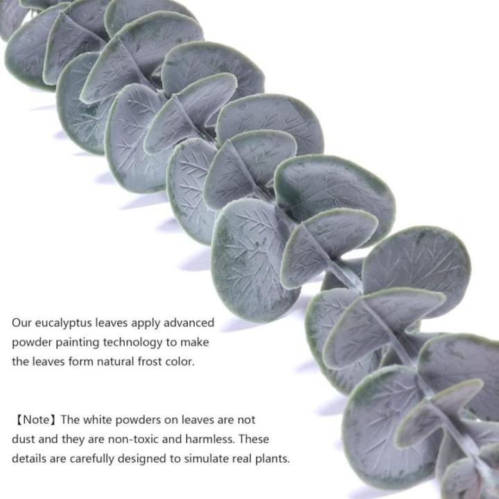 Künstliche 20 Stück Eukalyptus Stiele,Pflanzen Innenbereich Eukalyptusblätter Grün Dekoration für Blumenstrauß Tafelaufsatz Blumenarrangement