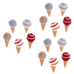 15 stuks kerstcadeauzakjes vulling kerstbloemendecoratie ijshoekjes ornamenten kunstmatige ijswafels kerstfeest accessoires pluche dier boeket kunsthandwerk wolvilt