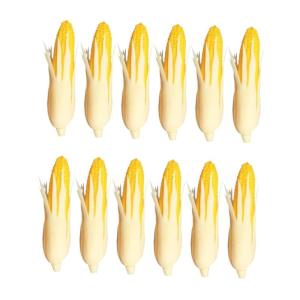12 STK Mini-Kunstmais Künstliche Pflanze künstliches Popcorn plastikbeutel plastiktasche Gemüse Pflanzendekor künstlicher Mais gefälschter Mais Miniatur Kleidung Maiskolben Mo